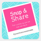 Bright Snap & Share Social Media Étiquettes d'entr (Devant)