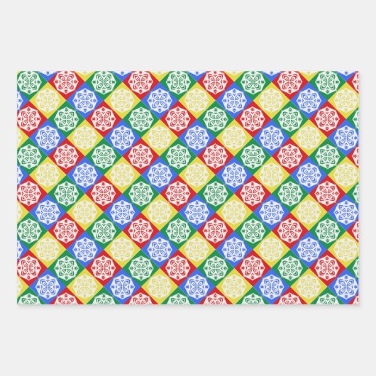 Bright Snowflakes Inpakpapier Vel (Voorkant)