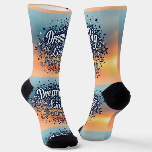 Bright Socks Dream Big & Live Fearless 0044007 Sokken (Gebogen)