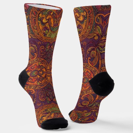 Bright Socks Elaborate Seamless Patterns 0039284 Sokken (Gebogen)