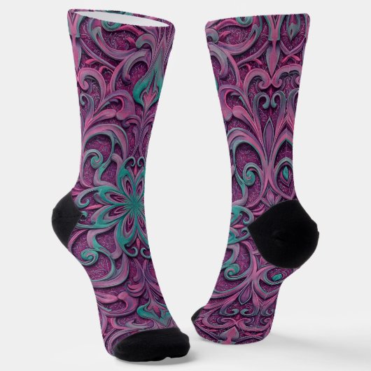 Bright Socks Elaborate Seamless Patterns 0039297 Sokken (Gebogen)