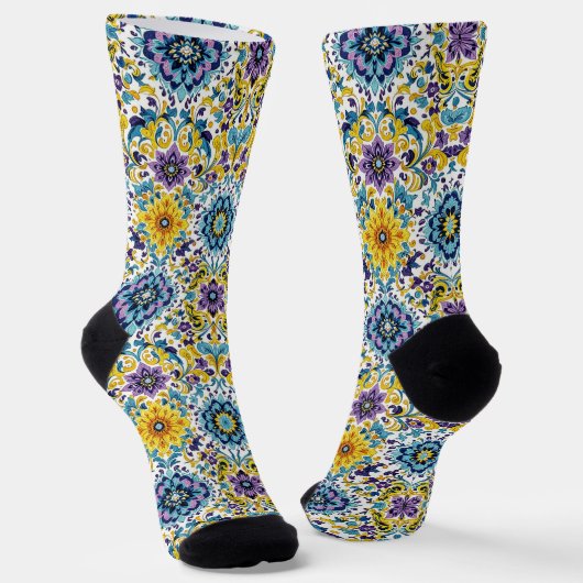 Bright Socks Elaborate Seamless Patterns 0039350 Sokken (Gebogen)