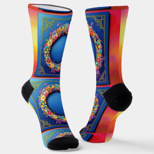 Bright Socks Elaborate Seamless Patterns 0039410 Sokken (Gebogen)