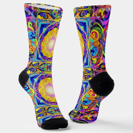 Bright Socks Elaborate Seamless Patterns 0039416 Sokken (Gebogen)