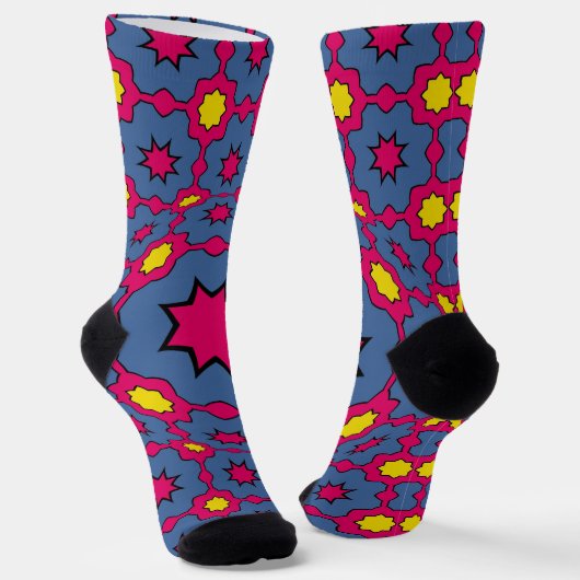 Bright Socks Fractal Seamless Patterns 0041979 Sokken (Gebogen)