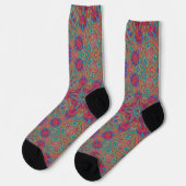 Bright Socks Fractal Seamless Patterns 0041980 Sokken (Links)