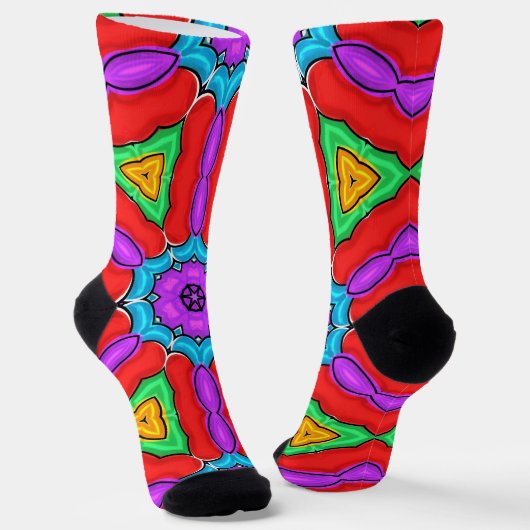 Bright Socks Fractal Seamless Patterns 0041992 Sokken (Gebogen)