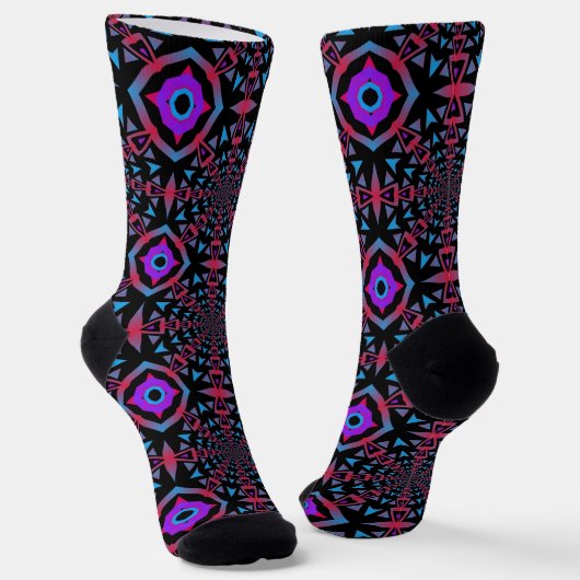 Bright Socks Fractal Seamless Patterns 0041999 Sokken (Gebogen)