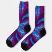 Bright Socks Fractal Seamless Patterns 0042004 Sokken (Links)