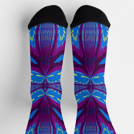 Bright Socks Fractal Seamless Patterns 0042004 Sokken (Top)