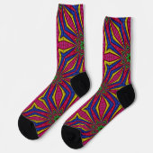 Bright Socks Fractal Seamless Patterns 0042006 Sokken (Links)