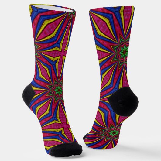 Bright Socks Fractal Seamless Patterns 0042006 Sokken (Gebogen)