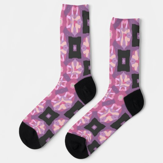 Bright Socks Fractal Seamless Patterns 0042009 Sokken (Links)