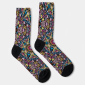 Bright Socks Fractal Seamless Patterns 0042012 Sokken (Rechts)