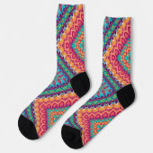 Bright Socks Fractal Seamless Patterns 0042014 Sokken (Links)