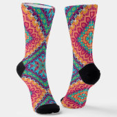 Bright Socks Fractal Seamless Patterns 0042014 Sokken (Gebogen)
