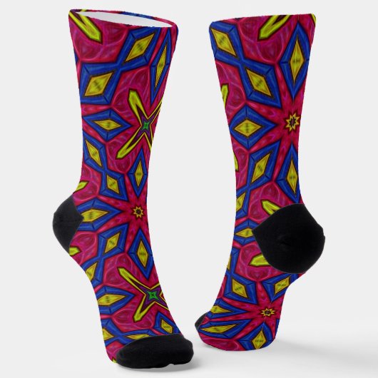 Bright Socks Fractal Seamless Patterns 0042020 Sokken (Gebogen)