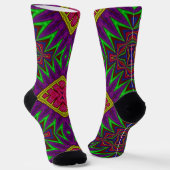 Bright Socks Fractal Seamless Patterns 0042022 Sokken (Gebogen)