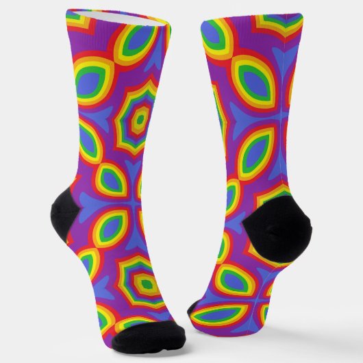 Bright Socks Fractal Seamless Patterns 0042030 Sokken (Gebogen)