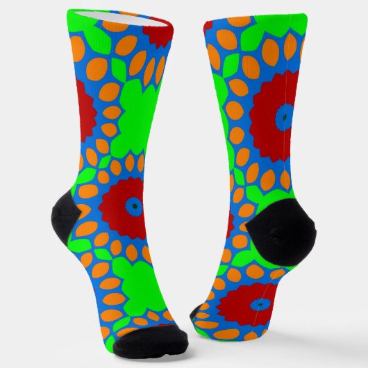 Bright Socks Fractal Seamless Patterns 0042037 Sokken (Gebogen)