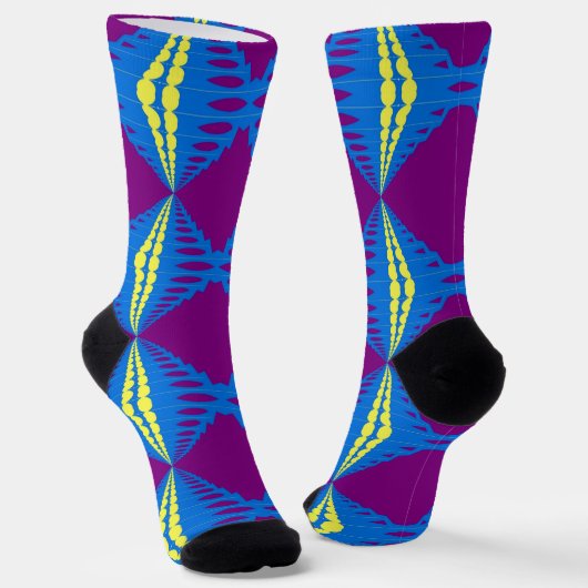 Bright Socks Fractal Seamless Patterns 0042039 Sokken (Gebogen)