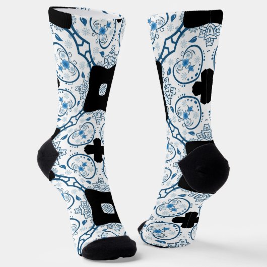 Bright Socks Fractal Seamless Patterns 0042044 Sokken (Gebogen)