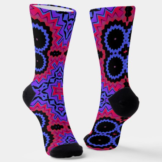 Bright Socks Fractal Seamless Patterns 0042050 Sokken (Gebogen)