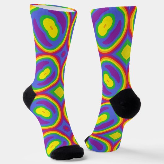 Bright Socks Fractal Seamless Patterns 0042066 Sokken (Gebogen)