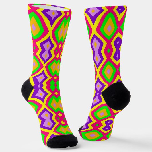Bright Socks Fractal Seamless Patterns 0042095 Sokken (Gebogen)