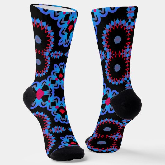 Bright Socks Fractal Seamless Patterns 0042096 Sokken (Gebogen)