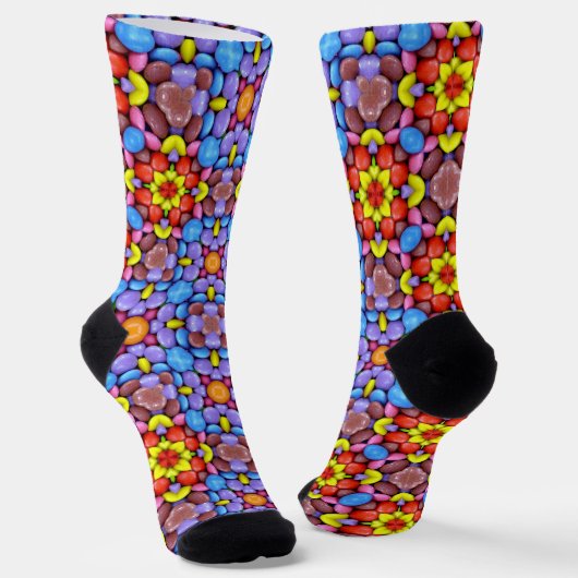 Bright Socks Fractal Seamless Patterns 0042097 Sokken (Gebogen)