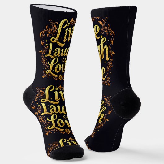 Bright Socks Live Laugh Love 0044022 Sokken (Gebogen)