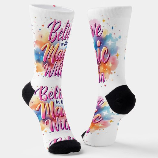 Bright Socks RANDOPIX Believe Magic Within 0039492 Sokken (Gebogen)