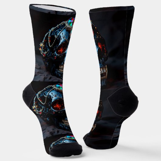 Bright Socks Skull Pics 0037638 Sokken (Gebogen)