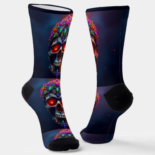Bright Socks Skull Pics 0037646 Sokken (Gebogen)