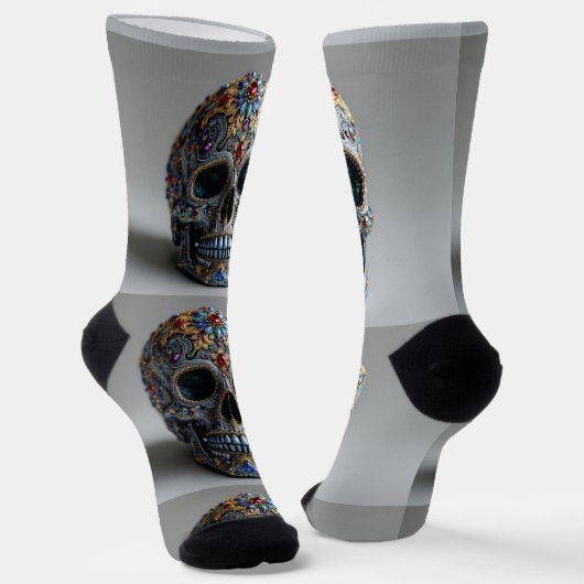 Bright Socks Skull Pics 0037655 Sokken (Gebogen)