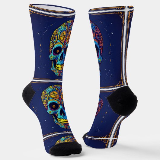 Bright Socks Skull Pics 0037659 Sokken (Gebogen)