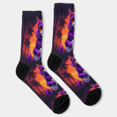 Bright Socks UNISEX Cat Playing Guitar 0040752 Sokken (Rechts)