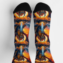 Bright Socks UNISEX Dragon With Sword 0040758 Sokken