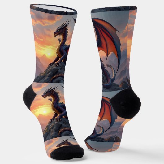 Bright Socks UNISEX Rock Dragon 0040761 Sokken (Gebogen)