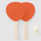 Bright Solid Orange Background Handwaaier (Voorkant en achterkant)
