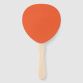 Bright Solid Orange Background Handwaaier (Voorkant)