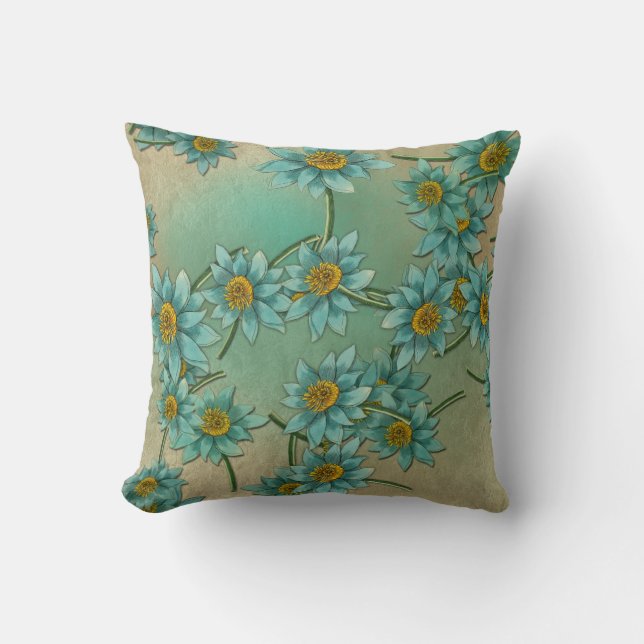 Bright Spring Flower Pillow – Kleurrijk Home Accen Kussen (Voorkant)