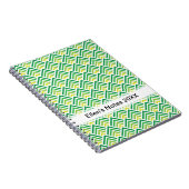 Bright Spring Green Geometric Chevron ZigZag Notitieboek (Rechterzijde)