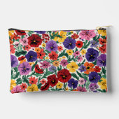 Bright Spring Pansies Floral Garden Pattern Etui (Achterkant)
