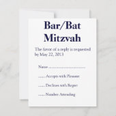 Bright Star Bar/BBT Mitzvah RSVP (Achterkant)