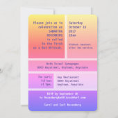 Bright Star of David Bat Mitswa Uitnodiging (Achterkant)