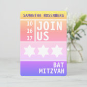 Bright Star of David Invitation Bat mitzvah (Debout devant)