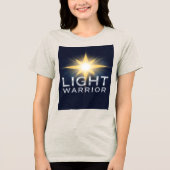 Bright Star Shine Light Warrior Women's Tri-Blend Shirt (Voorkant)