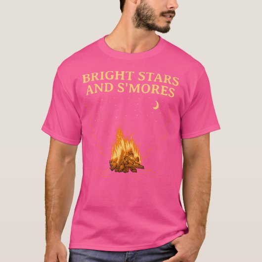 Bright Stars en S'Mores Camping Vrienden Camper Bu T-shirt (Voorkant)